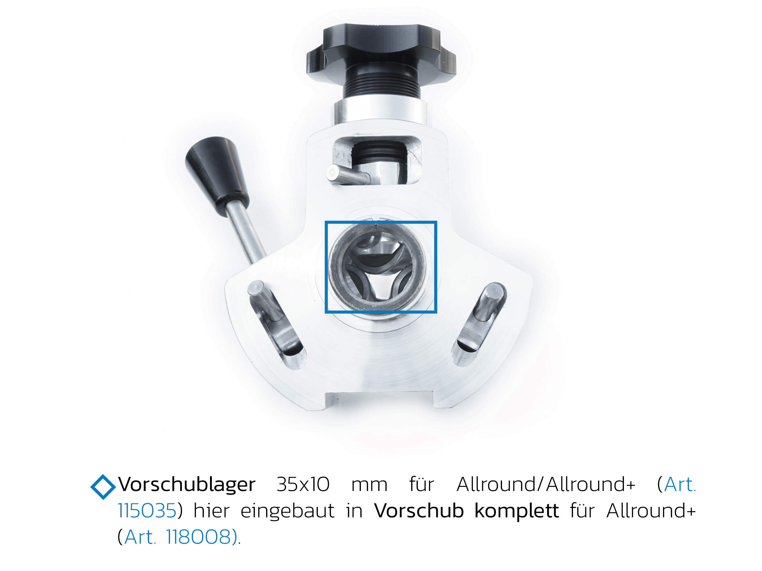 Vorschublager einzeln, für Allround