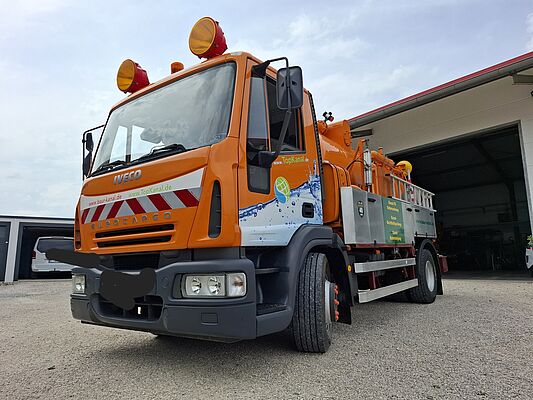 Saugwagen mit Spüleinrichtung, Edelstahl-Behälter Iveco Eurocargo 160E140