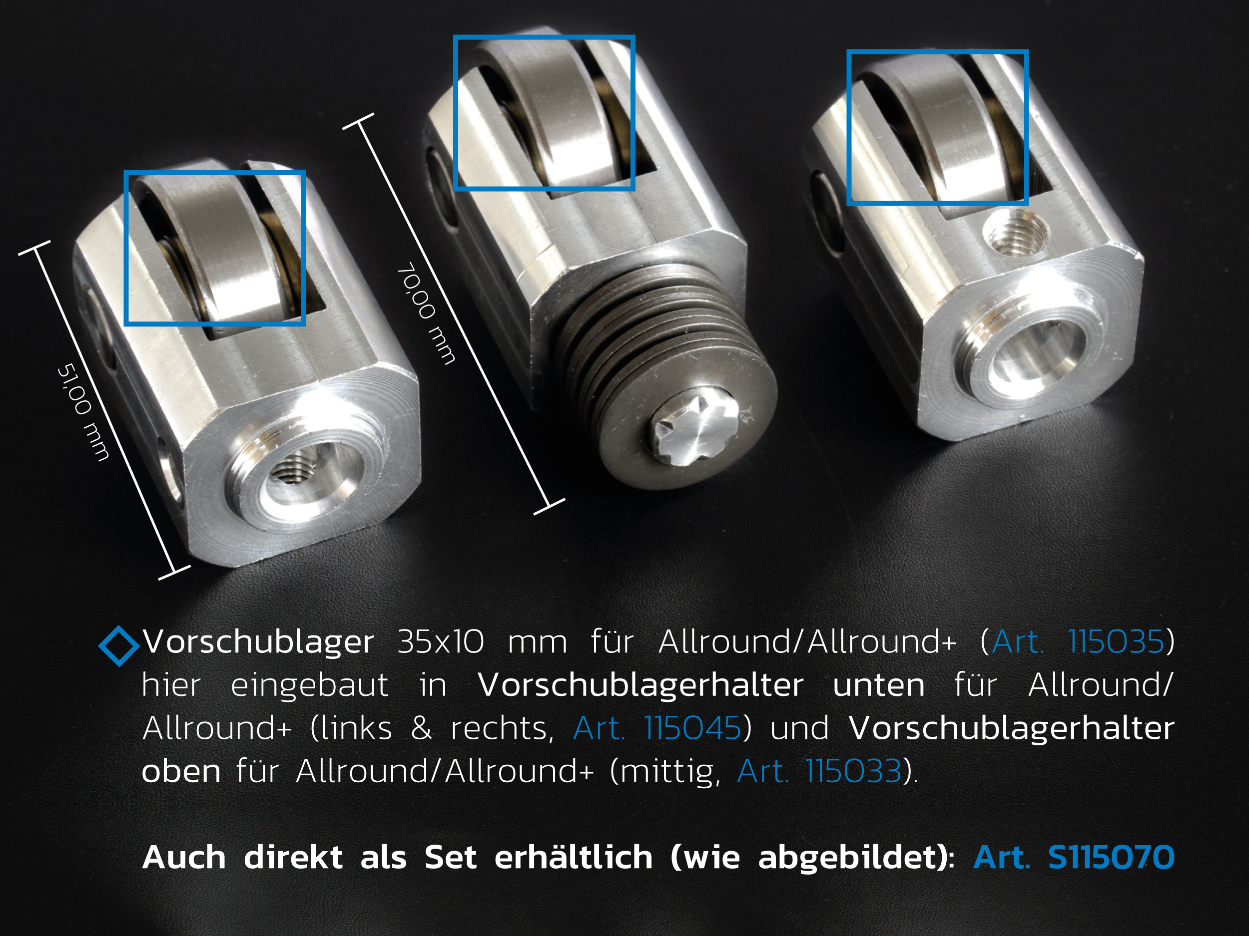 Vorschublager einzeln, für Allround