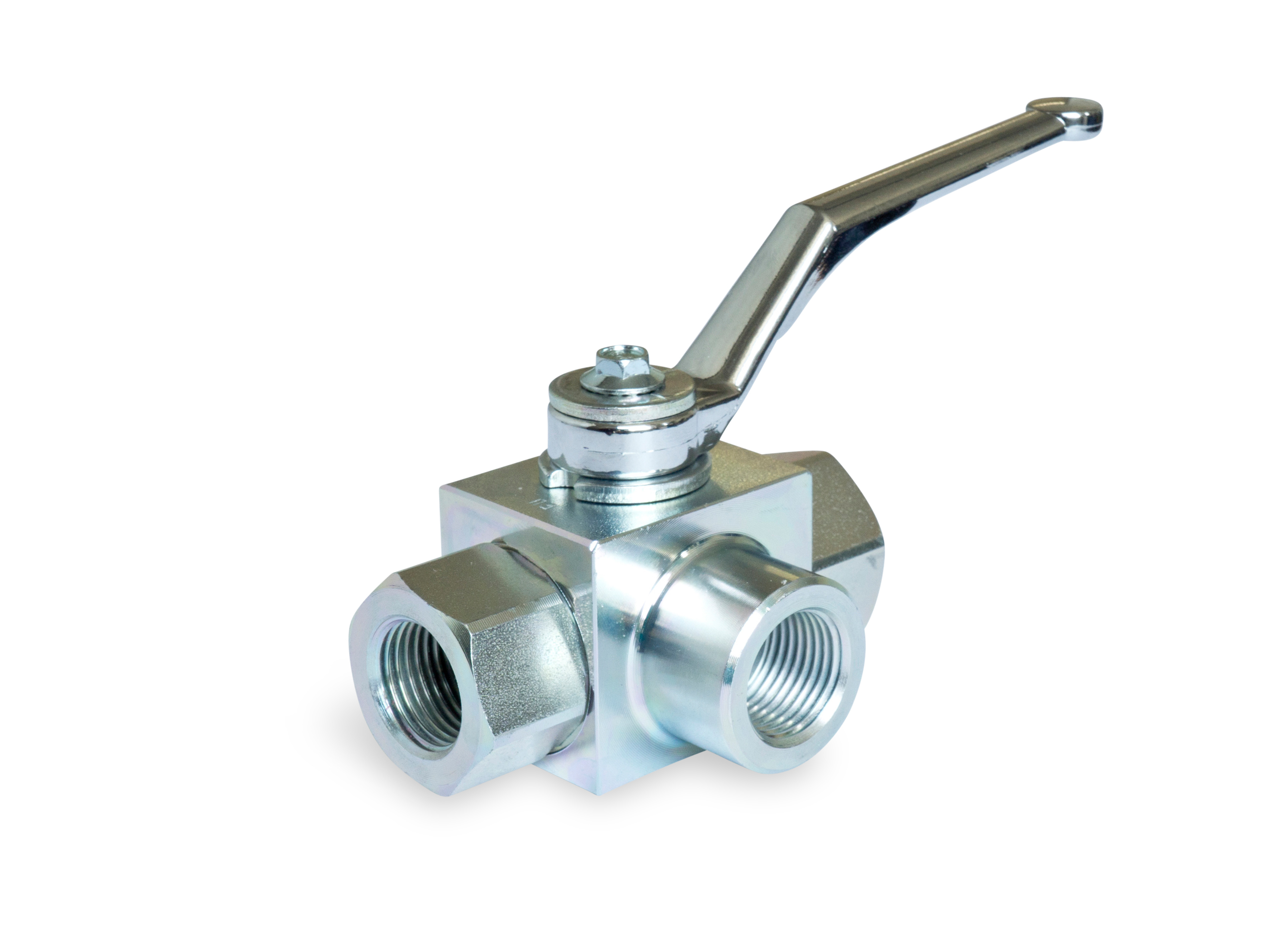 Block-Kugelhahn ½", 3-2-Wege