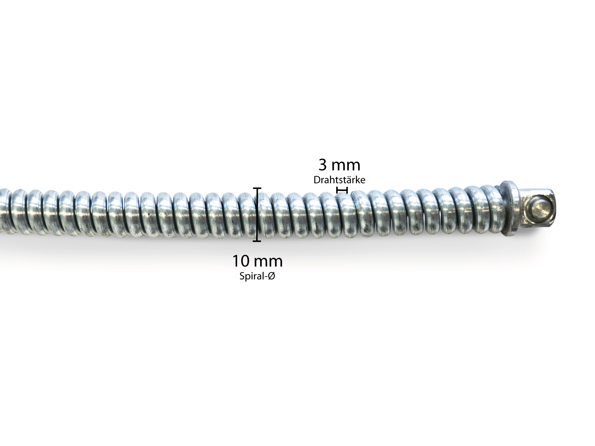 Spirale 10 mm x 15 m, mit Kupplung,